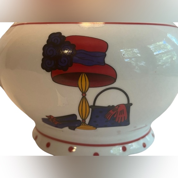 A Special Place Red Hat Society White Porcelain Tea Pot. - Picture 5 of 11